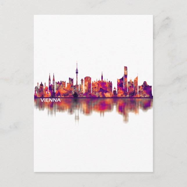 Postal De Invitación Skyline Austria (Anverso)