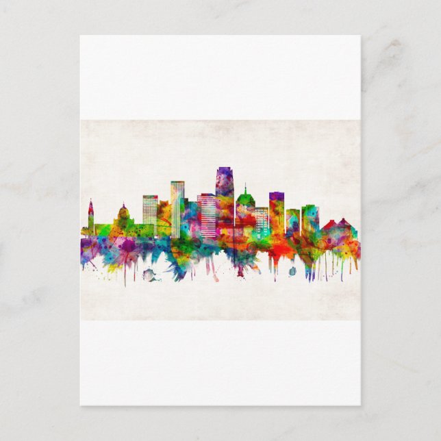 Postal De Invitación Skyline Oklahoma City (Anverso)