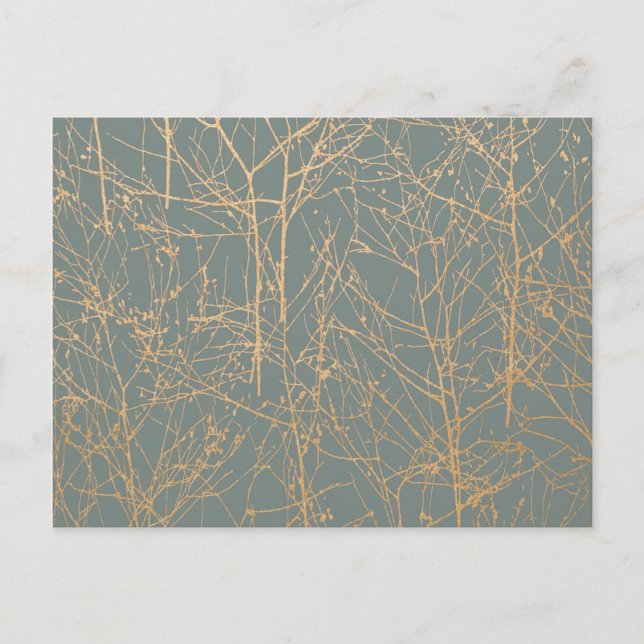 Postal De Invitación Slate 'Tree' Wedding RSVP (Anverso)
