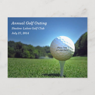 Postal De Invitación Sobre El Tee Golf Invitation