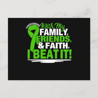 Postal De Invitación Sobreviviente del Cáncer Faith Amigos Familia Gree