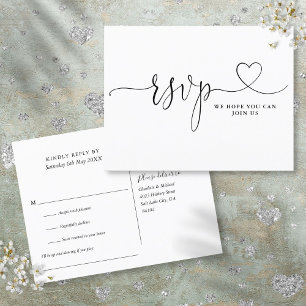 Postal De Invitación Solicitud de canción con letra negra y blanca