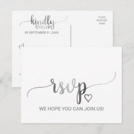 Postal De Invitación Solicitud de canción de caligrafía de Relieve meta
