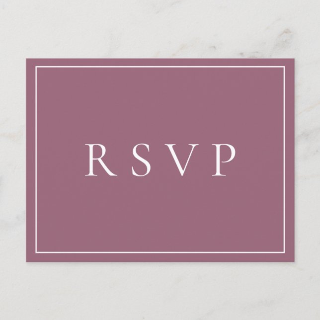 Postal De Invitación Solicitud de canción de Mauve Floral Wedding RSVP (Anverso)