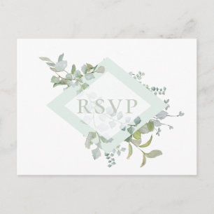 Postal De Invitación Solicitud de canción de respuesta de boda botánica