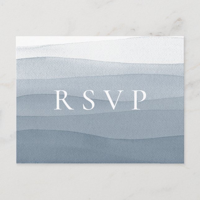 Postal De Invitación Solicitud de canción de RSVP de boda con acuarela  (Anverso)