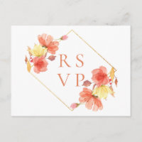 Solicitud de canción de RSVP de boda floral de pue