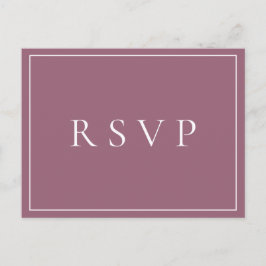 Postal De Invitación Solicitud de canción de RSVP de boda floral malva