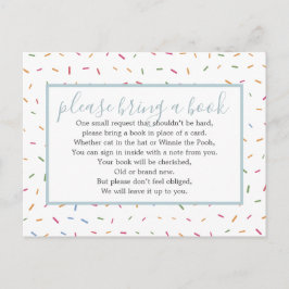 Postal De Invitación Solicitud de inserción de libro de Baby Shower de