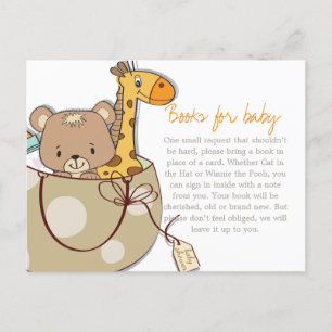Postal De Invitación Solicitud de inserción de libro para baby shower d