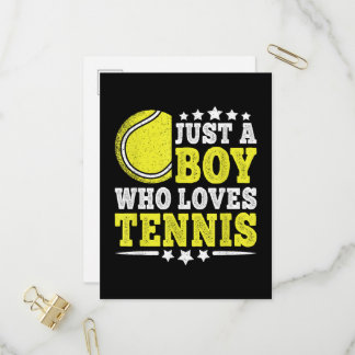 Postal De Invitación Solo un chico que ama el tenis divertido amante de