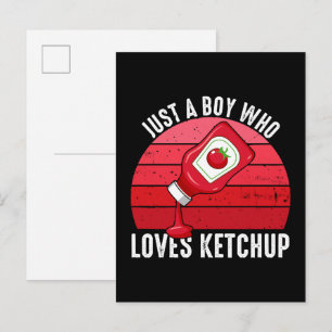 Postal De Invitación Solo un chico que ama la salsa de tomate