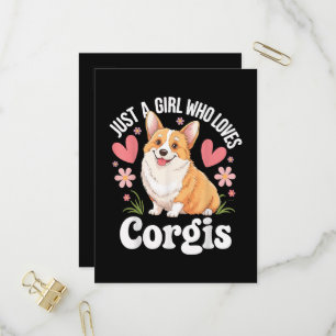 Postal De Invitación Solo una chica que ama Corgis