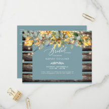 Sombrillas Rústicas cercan ducha de novia Verde az