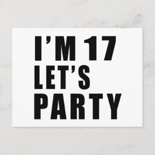 Postal De Invitación Soy 17 nos dejé ir de fiesta
