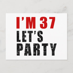 Postal De Invitación Soy 37 nos dejé ir de fiesta