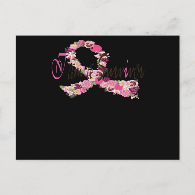 Postal De Invitación Soy Sobreviviente De La Conciencia Sobre El Cáncer (Anverso)