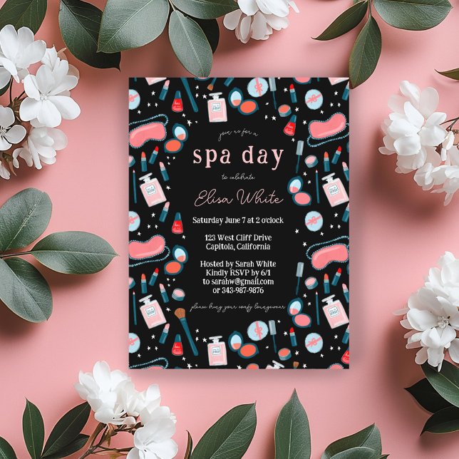 Postal De Invitación Spa Day Bridal Bachelorette Beauty Makeup PERSONAL (Spa Day Bridal Bachelorette Beauty Makeup CUSTOM Invitation Postcard
Bridal Shower Birthday Party)
