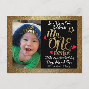 Postal De Invitación Sr. Un Maravilloso Cumpleaños Invita