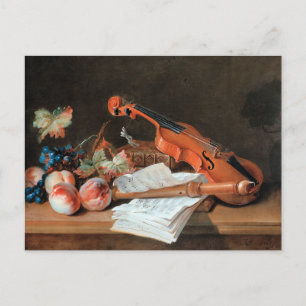 Postal De Invitación "Still Life with a Violin", una pintura artística 
