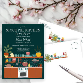 Postal De Invitación STOCK THE KITCHEN Bridal Shower Cute CUSTOM