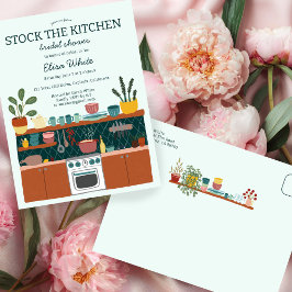Postal De Invitación STOCK THE KITCHEN Bridal Shower Cute CUSTOM