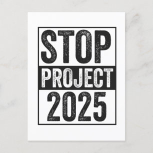Postal De Invitación Stop Project 2025 Patrocinio estadounidense Trump 