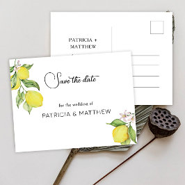 Postal De Invitación Summer lemon Wedding Save The Date