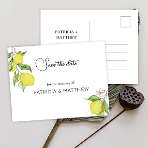 Postal De Invitación Summer lemon Wedding Save The Date