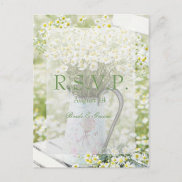 Postal De Invitación Summerfield Daisies Chamomile Flower Wedding RSVP