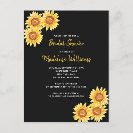 Postal De Invitación Sunflower Bridal Shower