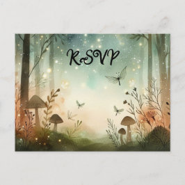 Postal De Invitación Susurros de Crepúsculo de Woodland