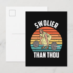 Postal De Invitación Swolier Than Thou