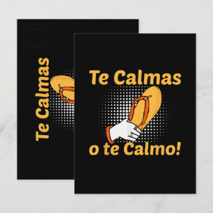 Postal De Invitación Te Calmas O Te Calmo Madre Española Mexicana Diver