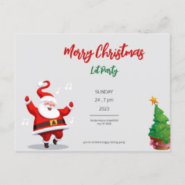 Postal De Invitación te deseo una feliz navidad, fiesta de vacaciones