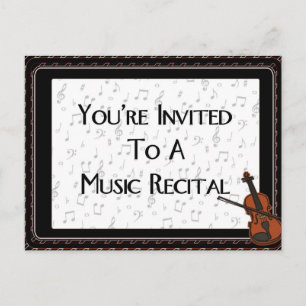 Postal De Invitación Te invitan a un Recital Musical