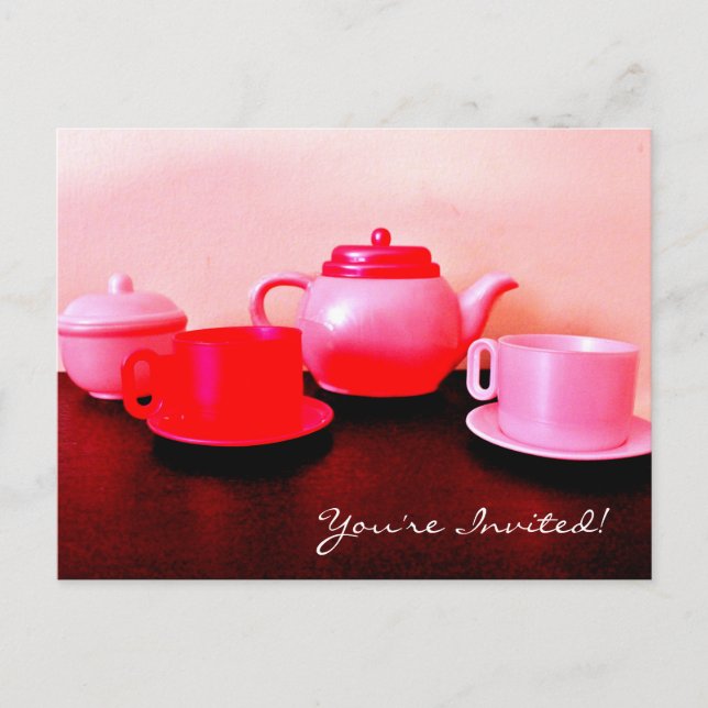 Postal De Invitación Tea Fiesta (Anverso)