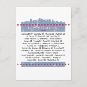 Postal De Invitación Tea Fiesta Express City Tour
