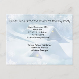 Postal De Invitación Techo de nieve en un bosque