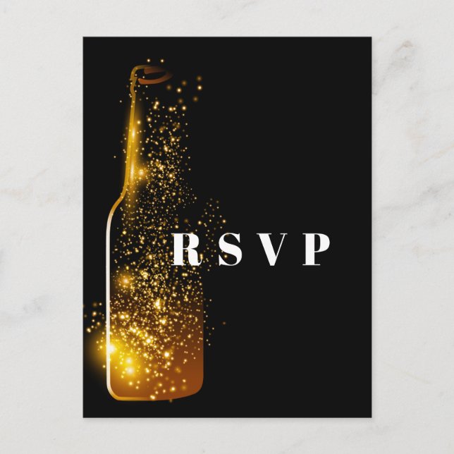 Postal De Invitación tema del vino, fiesta, postcard RSVP (Anverso)