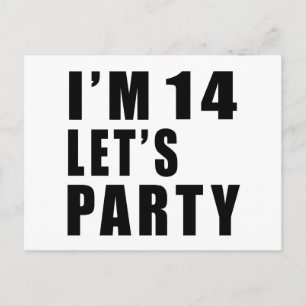 Postal De Invitación Tengo 14. Vamos Fiesta.
