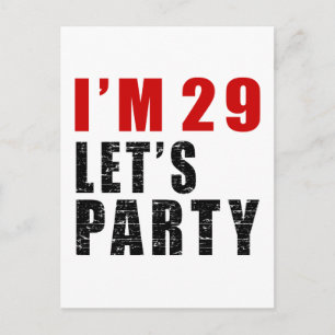 Postal De Invitación Tengo 29 Vamos Fiesta