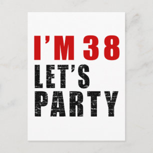 Postal De Invitación Tengo 38 Vamos Fiesta