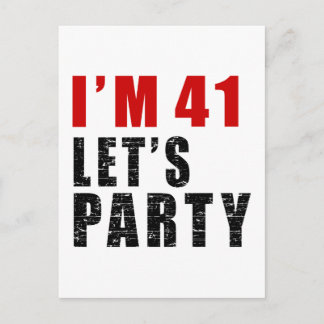 Postal De Invitación Tengo 41 Vamos Fiesta