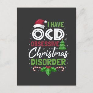Postal De Invitación Tengo TOC Trastorno Obsesivo de Navidad 