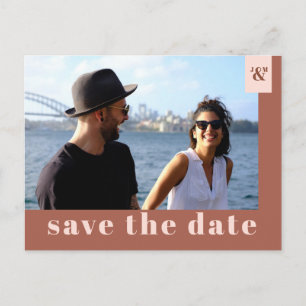 Postal De Invitación Terracotta Fotografía Moderna De La Tipografía, Gu