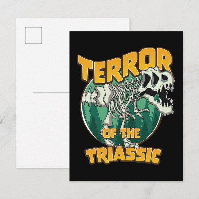Postal De Invitación Terror del Triásico (Anverso / Reverso)