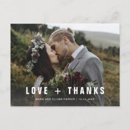 Postal De Invitación Texto sencillo y moderno | Foto Boda Gracias