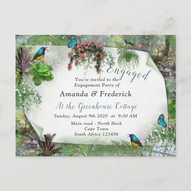 Postal De Invitación The Victorian Greenhouse (Anverso)