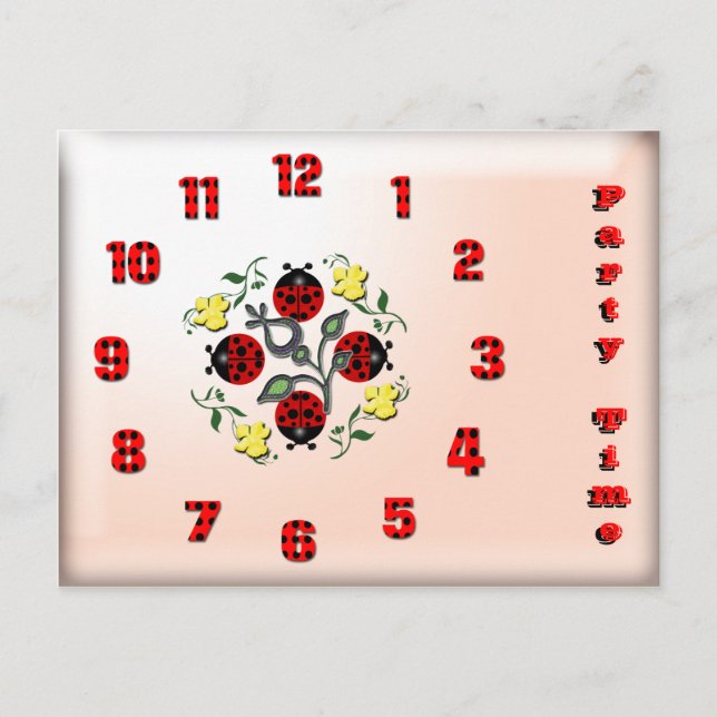 Postal De Invitación Tiempo de fiesta (Anverso)